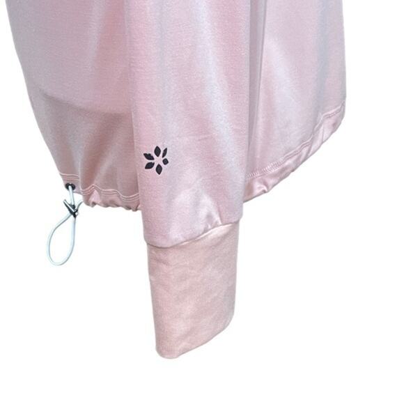 NINE WEST Active Long Sleeve Hooded Top Thumb Holes Light Pink Small - Picture 3 of 5